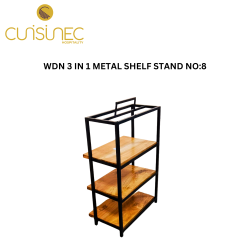 WOODEN 3 IN 1 METAL SHELF STAND NO:8