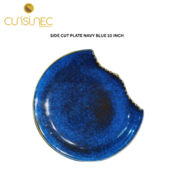 SIDE CUT PLATE NAVY BLUE 10 INCH