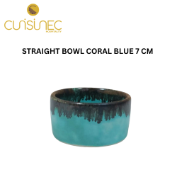 STRAIGHT BOWL CORAL BLUE 7 CM