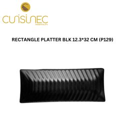 RECTANGLE PLATTER BLK 12.3*32 CM (P129)