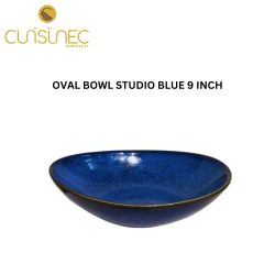 OVAL BOWL STUDIO BLUE 9 INCH