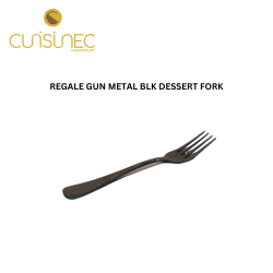 REGALE GUN METAL BLK DESSERT FORK