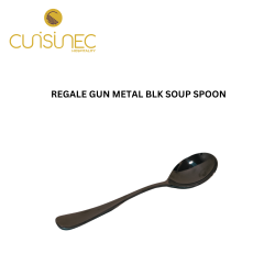 REGALE GUN METAL BLK SOUP SPOON