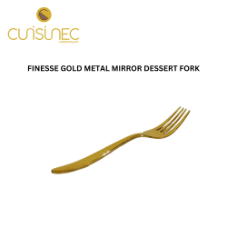FINESSE GOLD METAL MIRROR DESSERT FORK