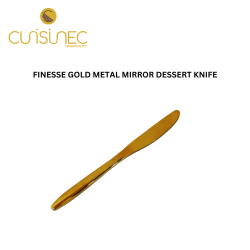 FINESSE GOLD METAL MIRROR DESSERT KNIFE