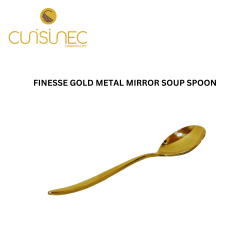 FINESSE GOLD METAL MIRROR SOUP SPOON