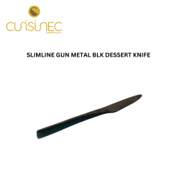 SLIMLINE GUN METAL BLK DESSERT KNIFE