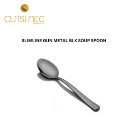 SLIMLINE GUN METAL BLK TEA SPOON