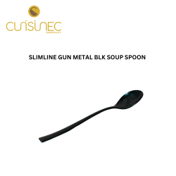 SLIMLINE GUN METAL BLK SOUP SPOON
