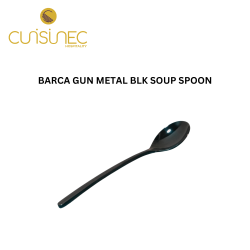 BARCA GUN METAL BLK SOUP SPOON