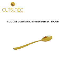 SLIMLINE GOLD MIRROR FINISH DESSERT SPOON