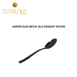 JASPER GUN METAL BLK DESSERT SPOON