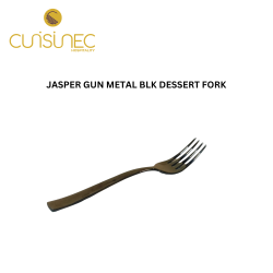 JASPER GUN METAL BLK DESSERT FORK