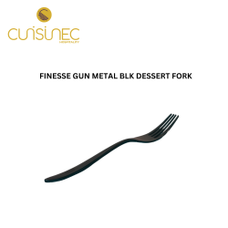 FINESSE GUN METAL BLK DESSERT FORK
