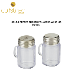 SALT & PEPPER POLYCARB W/ SS LID PERFORATED