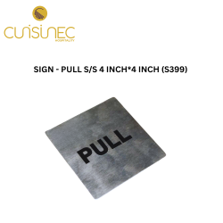 SIGN - PULL S/S 4*4 INCH S399