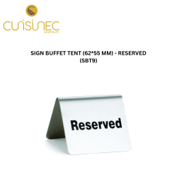 SIGN BUFFET TENT (62*55 MM) - RESERVED (SBT9)