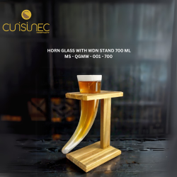 HORN GLASS WITH WDN STAND 700 ML (MS-QGMW-001)