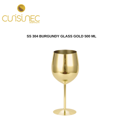 SS 304 BURGUNDY GLASS GOLD 500 ML