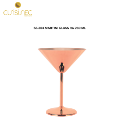 SS 304 MARTINI GLASS ROSE GOLD 250 ML