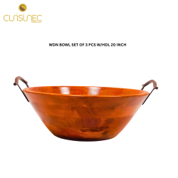 WDN BOWL SET OF 3 PCS W/HDL 20 INCH