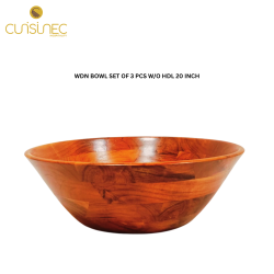 WDN BOWL SET OF 3PCS W/O HDL 20 INCH