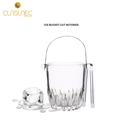 ICE BUCKET CUT W/TONGS