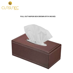 PULL OUT NAPKIN BOX BROWN