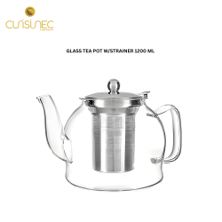 GLASS TEA POT W/STRAINER 1200 ML