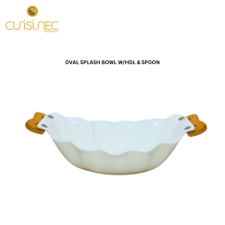 OVAL SPLASH BOWL W/HDL & SPOON