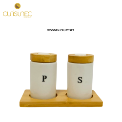 WOODEN CRUET SET
