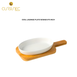 OVAL LASANGE PLATE W/BASE 8*5 INCH