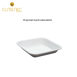 PP SQ CHAT PLATE 5 INCH WHITE