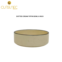 DOTTED CREAM TIFFIN BOWL 6 INCH