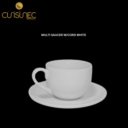 MULTI SAUCER W/CORD WHITE