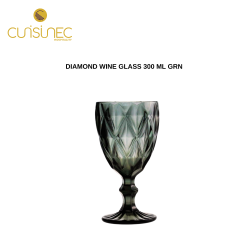 DIAMOND WINE GLASS 300 ML GRN