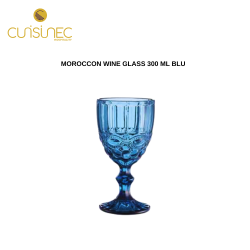 MOROCCON WINE GLASS 300 ML BLU