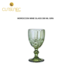 MOROCCON WINE GLASS 300 ML GRN