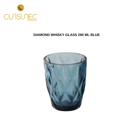 DIAMOND WHISKY GLASS 290 ML BLU