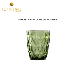 DIAMOND WHISKY GLASS 290 ML GRN