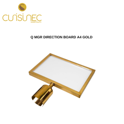 Q MGR DIRECTION BOARD A4 GOLD