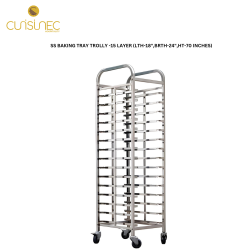 SS BAKING TRAY TROLLY -15 LAYER