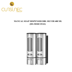 MANUAL SOAP DISPENSER DBL SILVER 400ML HS-MSDC2XX2