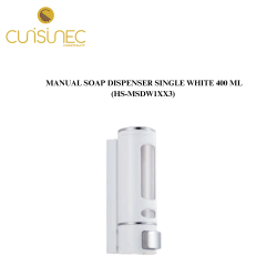 MANUAL SOAP DISPENSER SINGLE WHITE 400 ML HS-MSDW1XX3