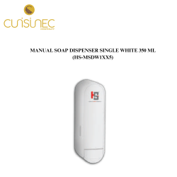 MANUAL SOAP DISPENSER SINGLE WHITE 350ML HS-MSDW1XX5