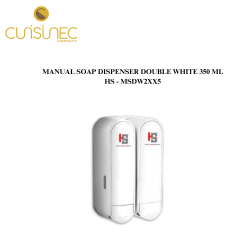 MANUAL SOAP DISPENSER DOUBLE WHITE 350 ML HS-MSDW2XX5