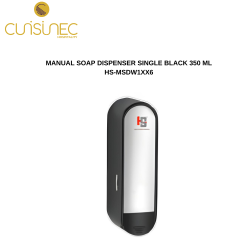 MANUAL SOAP DISPENSER SINGLE BLACK 350ML HS-MSDW1XX6
