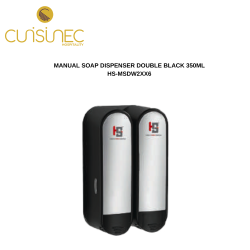 MANUAL SOAP DISPENSER DOUBLE BLACK 350ML HS-MSDW2XX6