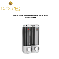 MANUAL SOAP DISPENSER DOUBLE WHITE 300 ML HS-MSDW2XX4
