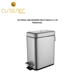 SS PEDAL BIN MODERN RECTANGLE 5LTR PBSRXX5L